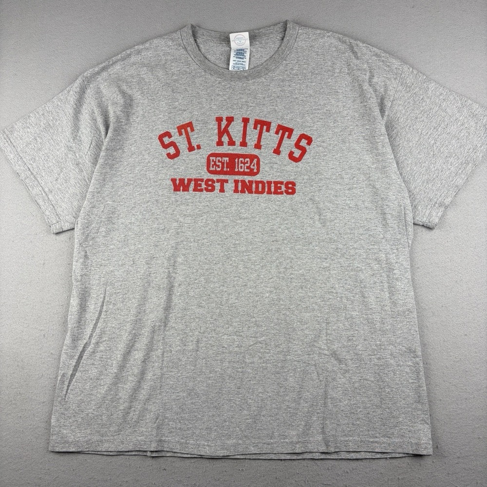 Vintage Delta Pro Weight St Kitts West Indies T-Shirt Gray Men's XL